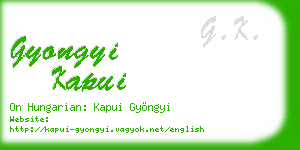 gyongyi kapui business card