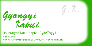 gyongyi kapui business card